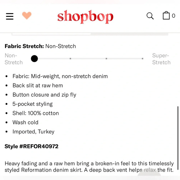 Reformation Kass Maxi Denim Skirt in Bowen Size 27 - Full Length Jean Skirt - Picture 12 of 15